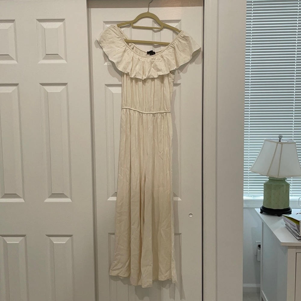 Aqua jumpsuit size S. Off the shoulder